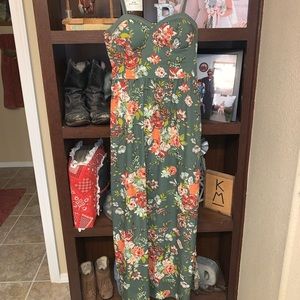 Floral Spaghetti Strap Maxi